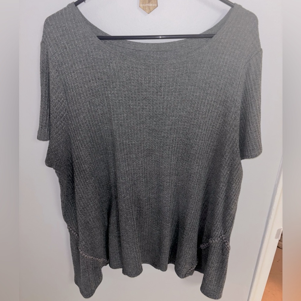 Grey Thin Sweater Top
